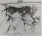1960. Mapas tomados de: “Cartilla del espacio Urbano” Departamento administrativo de planeación distrital y la sociedad colombiana de arquitectos, Bogotá 1993